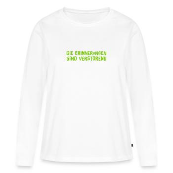 magere Erinnerungen - Frauen Premium Bio Langarmshirt - Weiß - Vorne - Julia (174cm)
