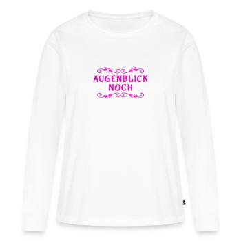 nur noch ganz kurz - Frauen Premium Bio Langarmshirt - Weiß - Vorne - Julia (174cm)