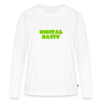 ich mag es digital - Frauen Premium Bio Langarmshirt - Weiß - Vorne - Julia (174cm)