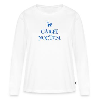 Utilisateur de la soirée - T-shirt manches longues Premium bio Femme - blanc - Devant - Julia (174cm)