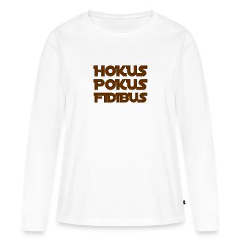 Je suis un magicien - T-shirt manches longues Premium bio Femme - blanc - Devant - Julia (174cm)