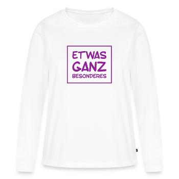 etwas ganz Besonderes - Frauen Premium Bio Langarmshirt - Weiß - Vorne - Julia (174cm)