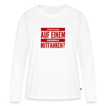 auf dem Riesenrad - Frauen Premium Bio Langarmshirt - Weiß - Vorne - Julia (174cm)