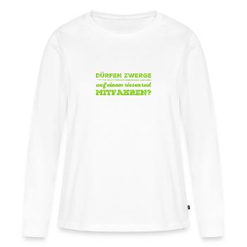 auf dem Riesenrad - Frauen Premium Bio Langarmshirt - Weiß - Vorne - Julia (174cm)