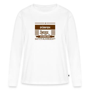 Zwerge fahren Riesenrad - Frauen Premium Bio Langarmshirt - Weiß - Vorne - Julia (174cm)