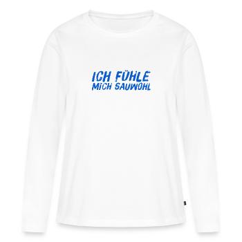 Je vais très bien - T-shirt manches longues Premium bio Femme - blanc - Devant - Julia (174cm)