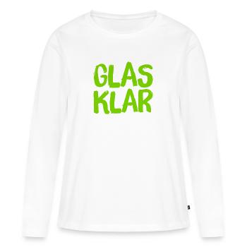 C’est tellement clair - T-shirt manches longues Premium bio Femme - blanc - Devant - Julia (174cm)