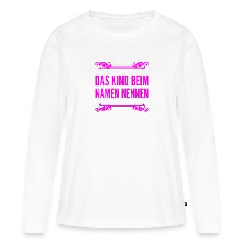 I'll tell it like it is - Women's Premium Organic Long Sleeve Shirt - white - Front - Julia (174cm)
