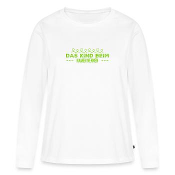 La vérité s’en va toujours - T-shirt manches longues Premium bio Femme - blanc - Devant - Julia (174cm)
