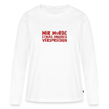 Une promesse - T-shirt manches longues Premium bio Femme - blanc - Devant - Julia (174cm)
