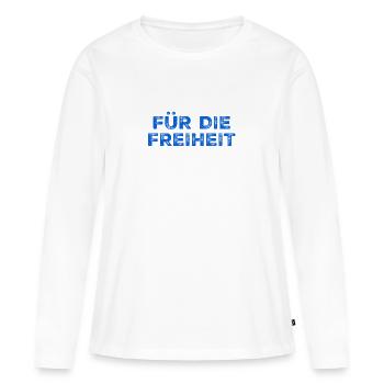 La liberté est fantastique - T-shirt manches longues Premium bio Femme - blanc - Devant - Julia (174cm)