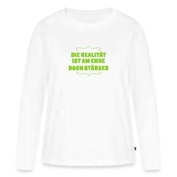 La vérité prévaut - T-shirt manches longues Premium bio Femme - blanc - Devant - Julia (174cm)