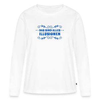 das sind fake news - Frauen Premium Bio Langarmshirt - Weiß - Vorne - Julia (174cm)