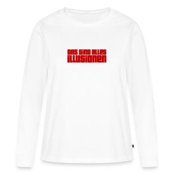 das sind alles fake news - Frauen Premium Bio Langarmshirt - Weiß - Vorne - Julia (174cm)