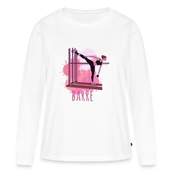 Barre, gymnastik,Sport, Illustration - Frauen Premium Bio Langarmshirt - Weiß - Vorne - Julia (174cm)