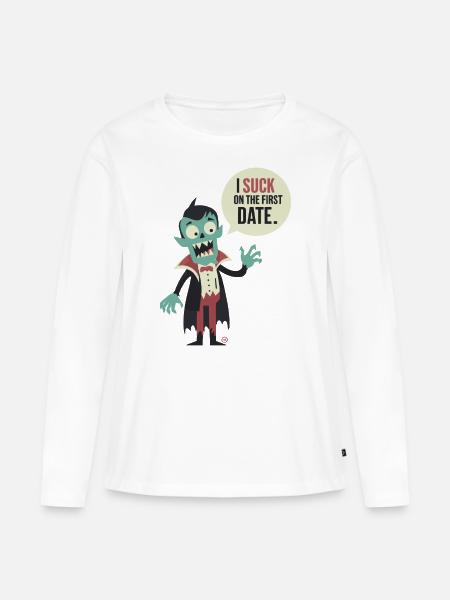 Little cheeky Vampire - Frauen Premium Bio Langarmshirt - Weiß