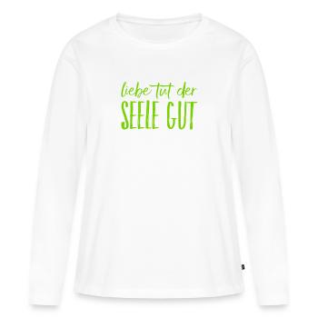 Love is sacred - Women's Premium Organic Long Sleeve Shirt - white - Front - Julia (174cm)