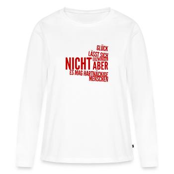 Je n’abandonne pas - T-shirt manches longues Premium bio Femme - blanc - Devant - Julia (174cm)