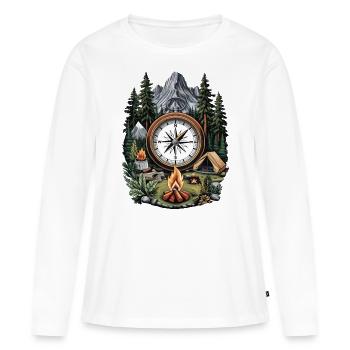 Scène de la nature - T-shirt manches longues Premium bio Femme - blanc - Devant - Julia (174cm)