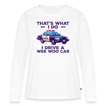 Das ist es, was ich tue, ich fahre ein kleines Auto - Frauen Premium Bio Langarmshirt - Weiß - Vorne - Julia (174cm)