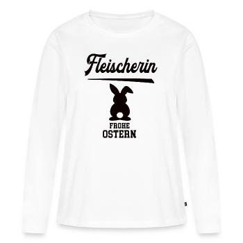 Fleischerin Ostern Geschenk Fleischerei Meisterin - Frauen Premium Bio Langarmshirt - Weiß - Vorne - Julia (174cm)