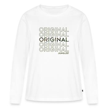 Original Junglist DNB Drum n Bass Darkside Remix - Frauen Premium Bio Langarmshirt - Weiß - Vorne - Julia (174cm)