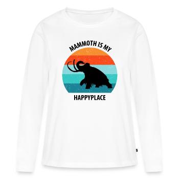 Drôle de mammouth âge de pierre âge glaciaire conception préhistorique - T-shirt manches longues Premium bio Femme - blanc - Devant - Julia (174cm)