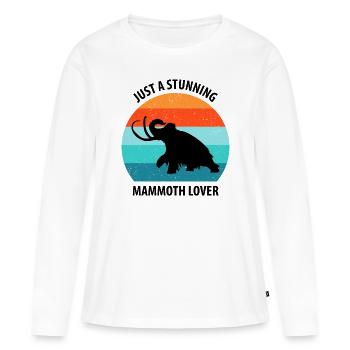 Drôle de mammouth âge de pierre âge glaciaire conception préhistorique - T-shirt manches longues Premium bio Femme - blanc - Devant - Julia (174cm)