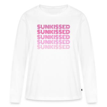Chemise Sunkissed - T-shirt manches longues Premium bio Femme - blanc - Devant - Julia (174cm)