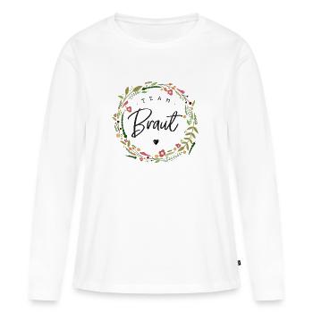 Team Braut | Junggesellinnenabschied | Jga - Frauen Premium Bio Langarmshirt - Weiß - Vorne - Julia (174cm)
