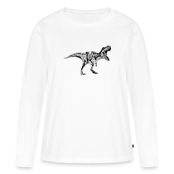 Tyrannosaurus Rex - T-shirt manches longues Premium bio Femme - blanc - Devant - Julia (174cm)