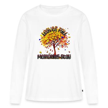 Laisse tomber Souvenirs séjour - T-shirt manches longues Premium bio Femme - blanc - Devant - Julia (174cm)