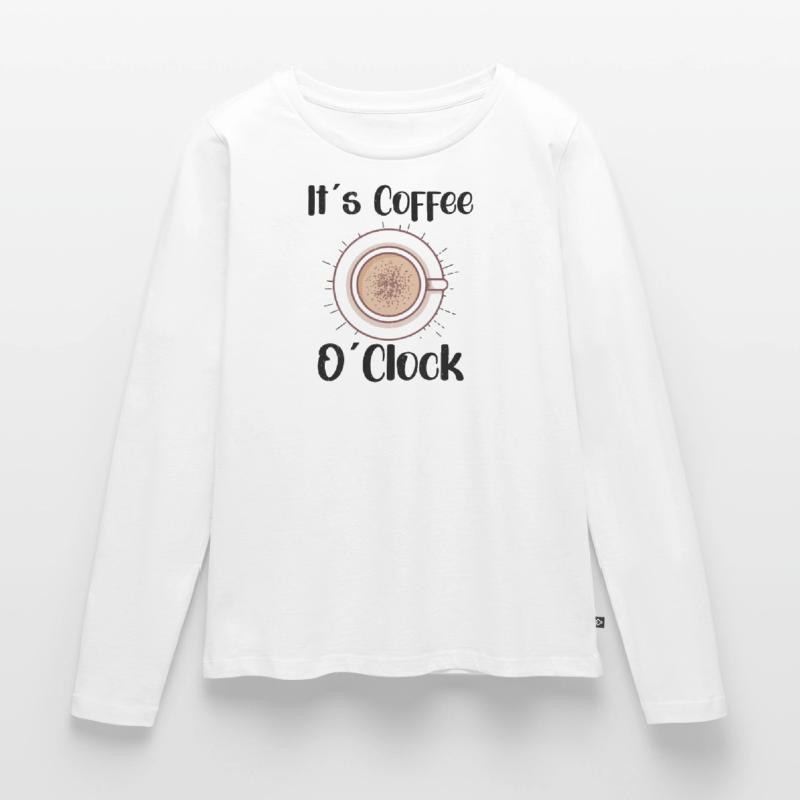 Coffee Lover Caffeine Molecule Java Latte Espresso Frauen Premium Bio Langarmshirt