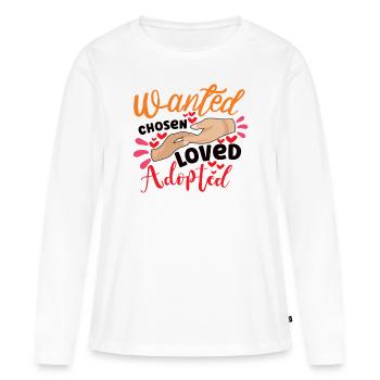 Funny Adoption Adoption Day Gifts - Women's Premium Organic Long Sleeve Shirt - white - Front - Julia (174cm)