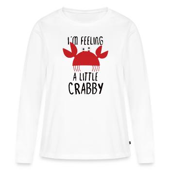 Krabbenkrabbenkrabbenflüsterer Krabbenjagdfischer - Frauen Premium Bio Langarmshirt - Weiß - Vorne - Julia (174cm)