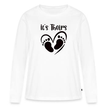 Mère porteuse de substitution Maman de mère porteuse gestationnelle - T-shirt manches longues Premium bio Femme - blanc - Devant - Julia (174cm)