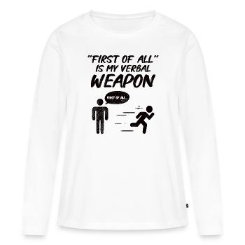 Débat de discours de débat orateur idée de cadeau - T-shirt manches longues Premium bio Femme - blanc - Devant - Julia (174cm)