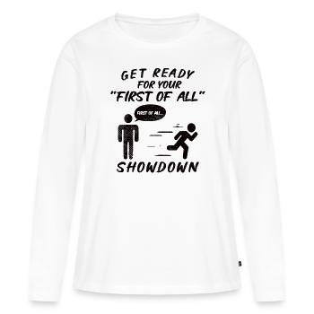 Débat de discours de débat orateur idée de cadeau - T-shirt manches longues Premium bio Femme - blanc - Devant - Julia (174cm)