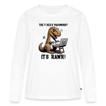 Analyste en piratage éthique Cybersécurité éthique - T-shirt manches longues Premium bio Femme - blanc - Devant - Julia (174cm)