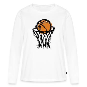 Basketball Basketball Hoop - Women's Premium Organic Long Sleeve Shirt - white - Front - Julia (174cm)