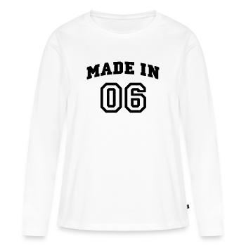 mp_madein06a - Frauen Premium Bio Langarmshirt - Weiß - Vorne - Julia (174cm)