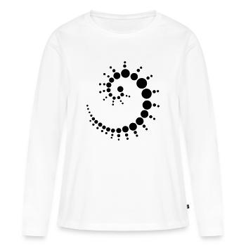 fossile - T-shirt manches longues Premium bio Femme - blanc - Devant - Julia (174cm)