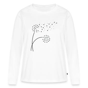 pissenlit - T-shirt manches longues Premium bio Femme - blanc - Devant - Julia (174cm)