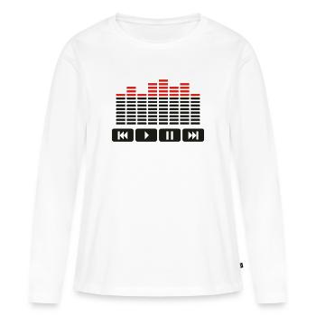 Equalizer audio player dj - Frauen Premium Bio Langarmshirt - Weiß - Vorne - Julia (174cm)