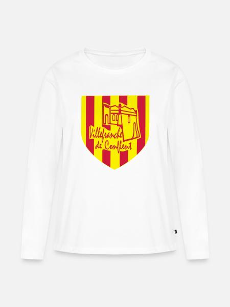 villefranche de conflent,pyrènèes orientales - Frauen Premium Bio Langarmshirt - Weiß