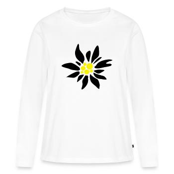 Edelweiss - Frauen Premium Bio Langarmshirt - Weiß - Vorne - Julia (174cm)