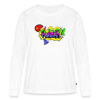 ROLLER - T-shirt manches longues Premium bio Femme - blanc - Devant - Julia (174cm)