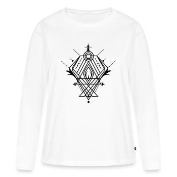 A mystical symbol - Women's Premium Organic Long Sleeve Shirt - white - Front - Julia (174cm)