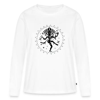 shiva - T-shirt manches longues Premium bio Femme - blanc - Devant - Julia (174cm)