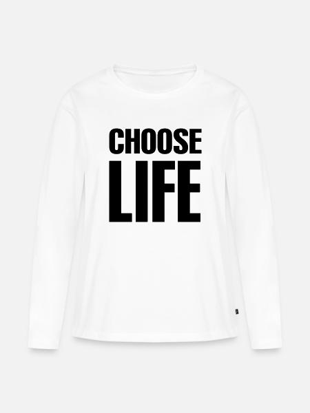 Kies het leven - Premium økologisk langærmet T-shirt til kvinder - hvid